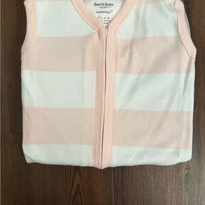Burt's Bees Soft Pink and White Striped sleep sack